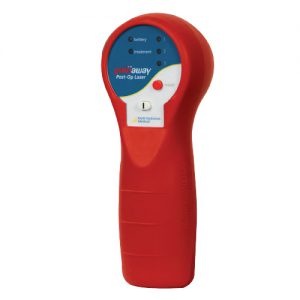 PainAway PostOp™ is a cordless, ultra-portable laser therapy system. It consists of a multi-wavelength, synchronous multi-light source PBM device that incorporates a Super Pulsed Laser (GaAs 905 nm), and ultra-bright infrared and red LEDs (875 nm and 640 nm) with a mean output of power of 133 mW. The combined wavelengths of the light “core” optimize the biological effects of the entire phototherapeutic window to accelerate recovery and reduce pain.